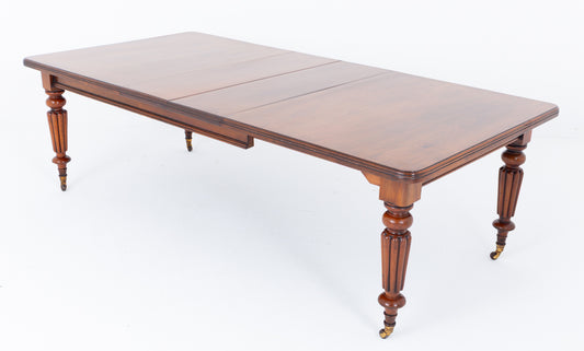 Victorian Walnut Extending Dining Table.