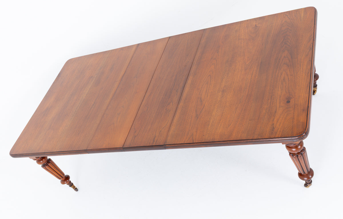 Victorian Walnut Extending Dining Table.