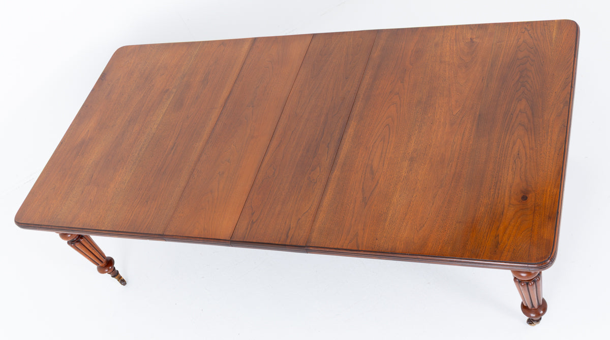 Victorian Walnut Extending Dining Table.