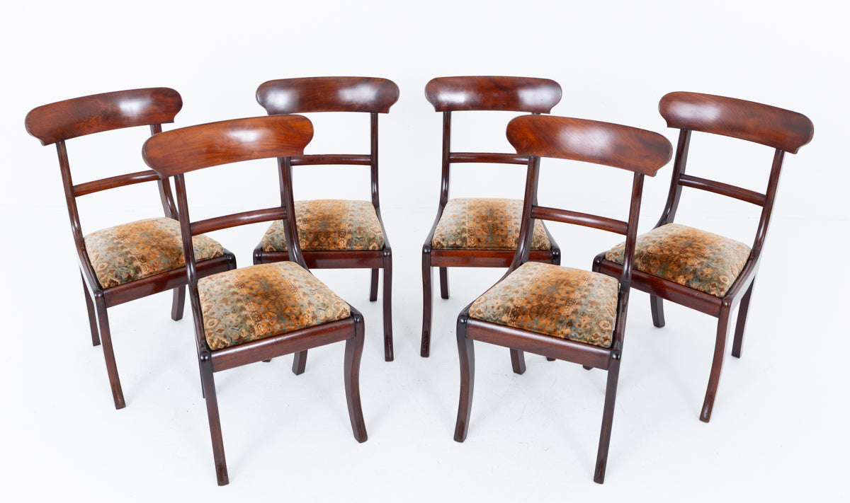 Set of 6 Mahogany Regency Dining Chairs