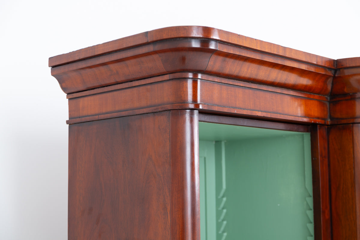 Large Victorian Mahogany Breakfront Open Bookcase