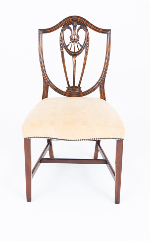 Set of 8 (6+2) Mahogany Hepplewhite Style Dining Chairs