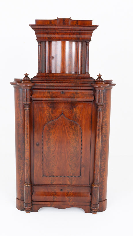 Mahogany Biedermeier Corner Cabinet