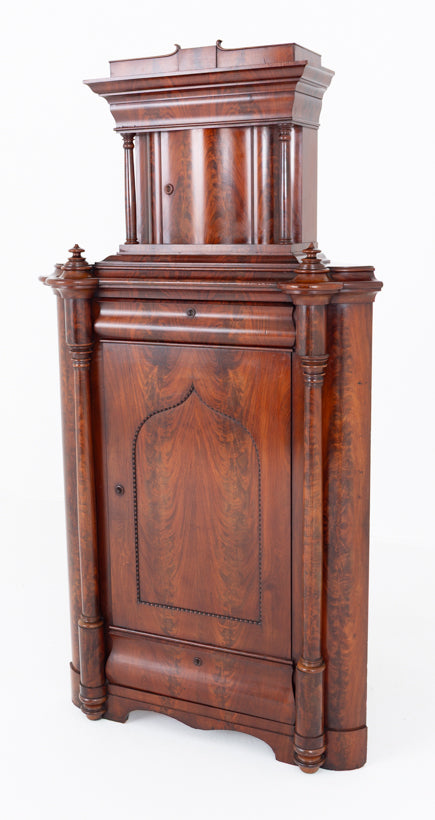 Mahogany Biedermeier Corner Cabinet