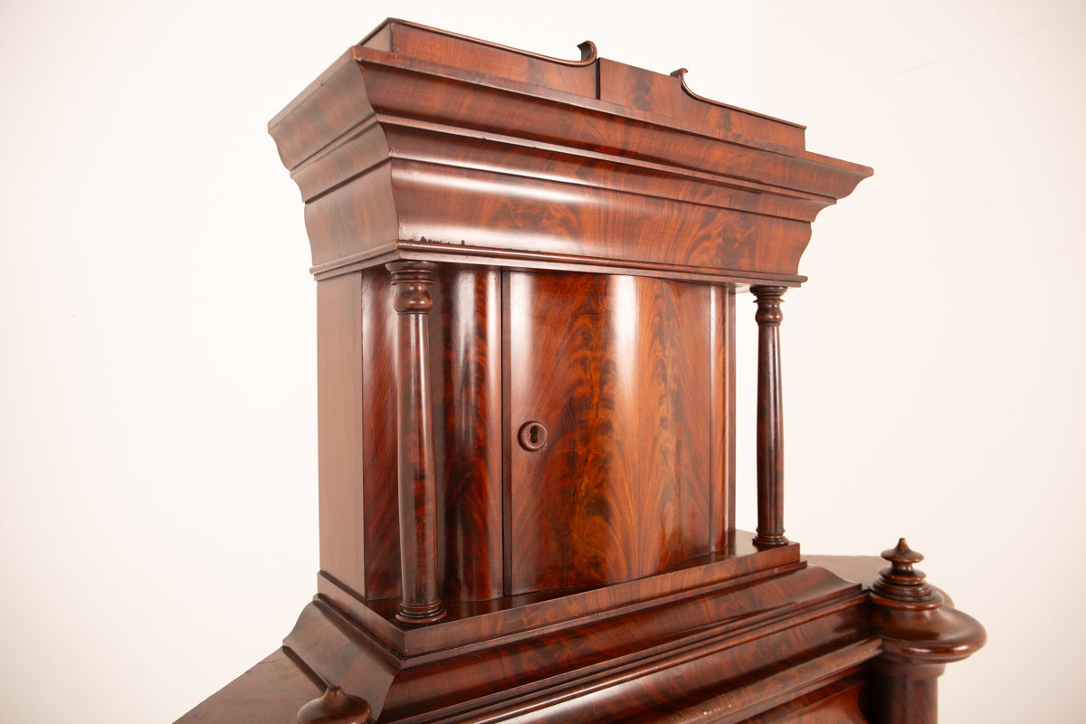 Mahogany Biedermeier Corner Cabinet