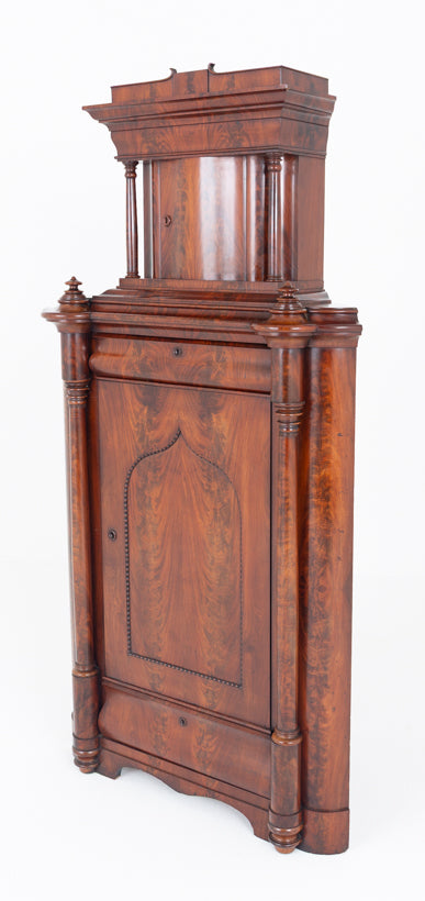 Mahogany Biedermeier Corner Cabinet