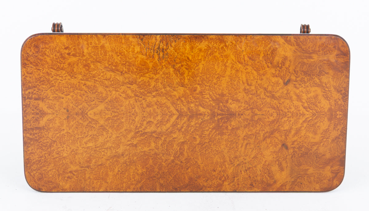 Unusual Burr Oak Stretcher Table