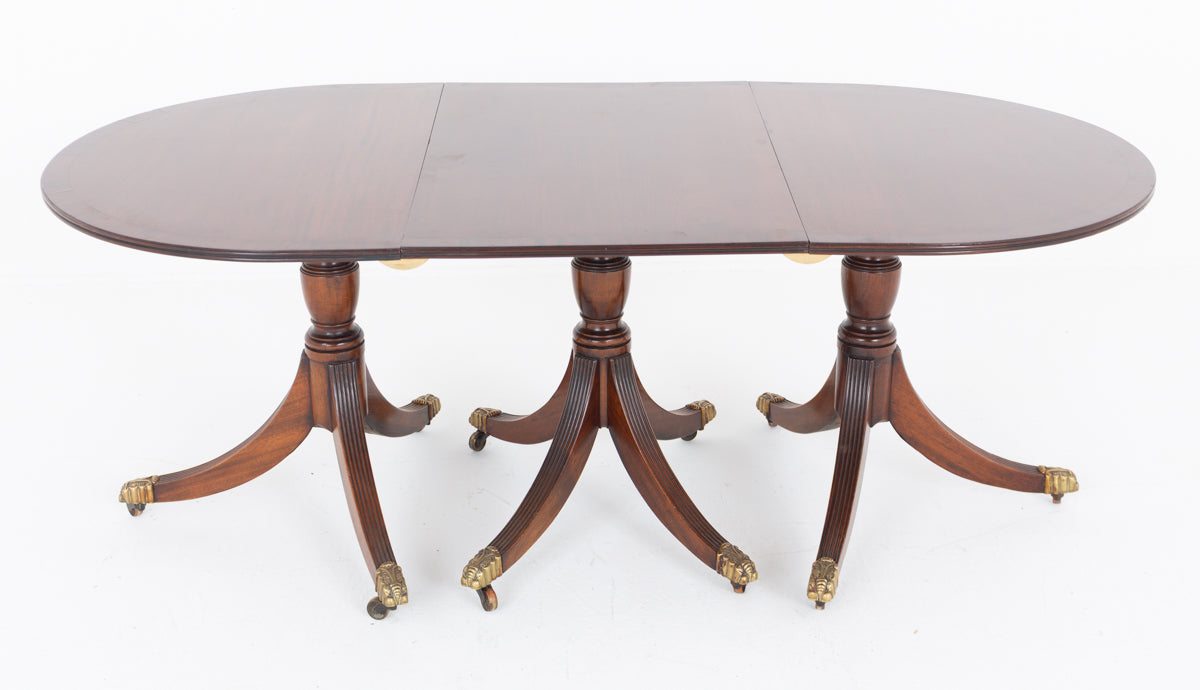 Regency Revival 3 Pedestal Dining Table