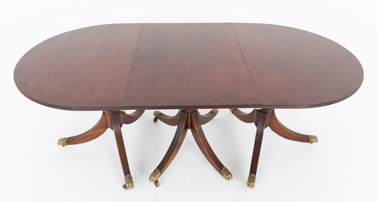 Regency Revival 3 Pedestal Dining Table