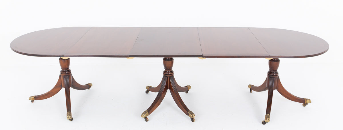 Regency Revival 3 Pedestal Dining Table