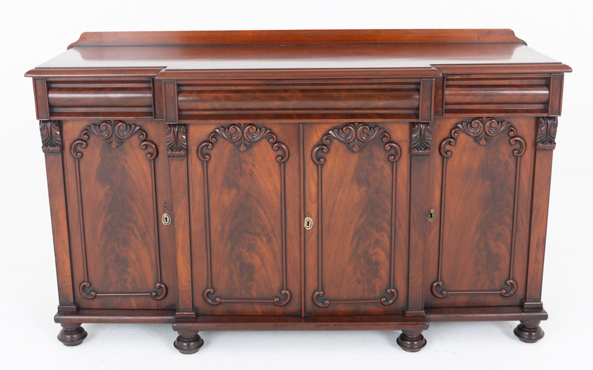 Victorian Mahogany Breakfront Sideboard