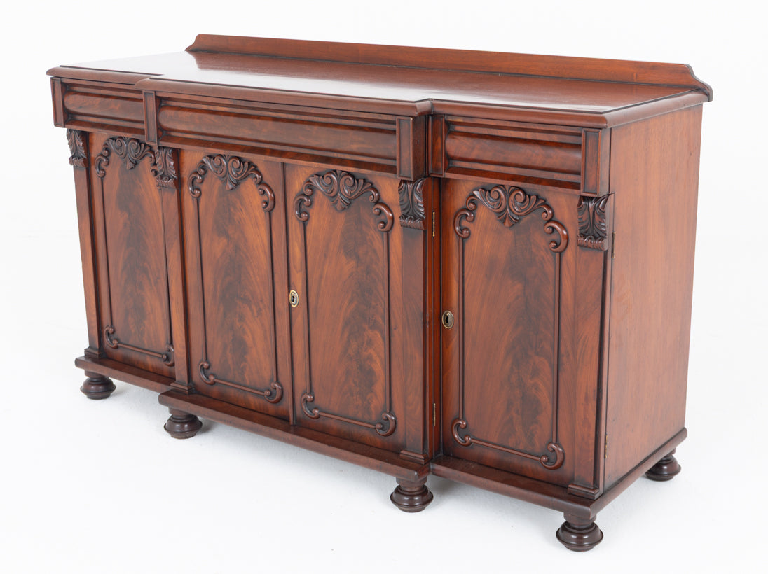 Victorian Mahogany Breakfront Sideboard