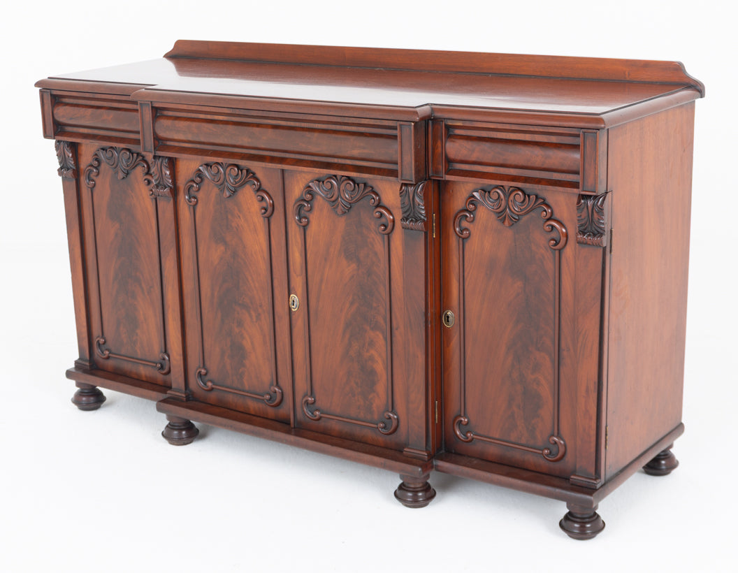 Victorian Mahogany Breakfront Sideboard