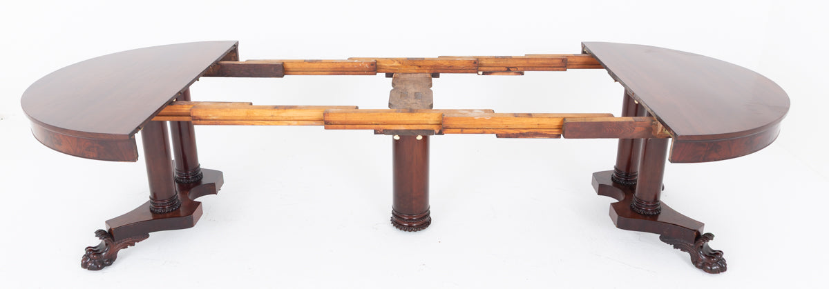 Impressive Mahogany Split Base Dining Table
