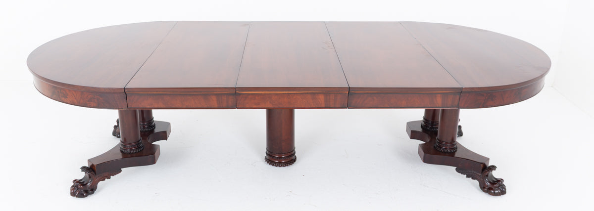 Impressive Mahogany Split Base Dining Table