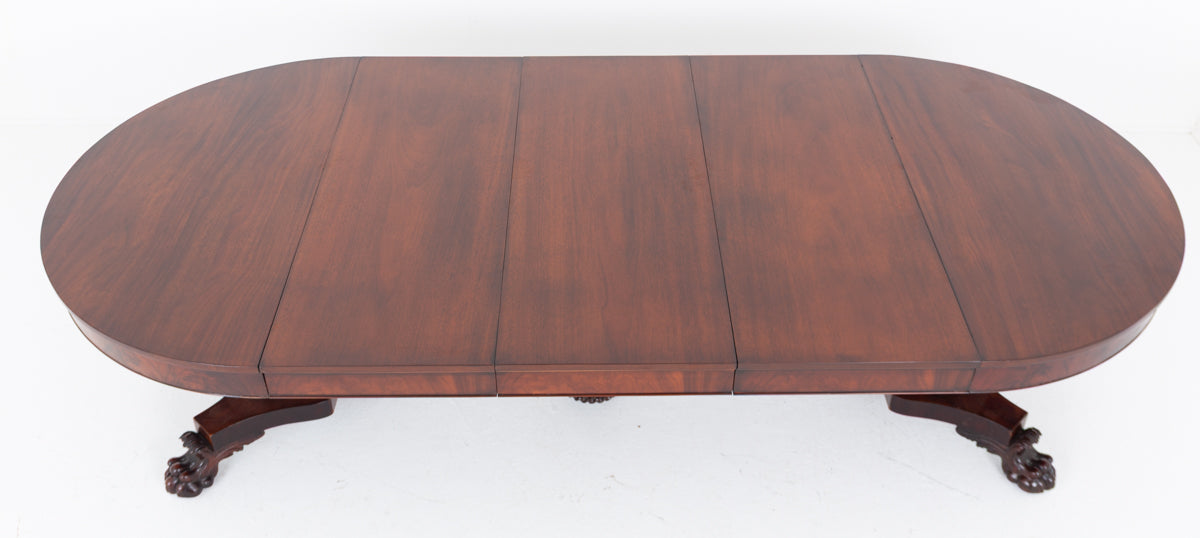 Impressive Mahogany Split Base Dining Table