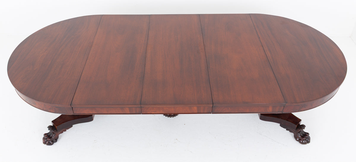 Impressive Mahogany Split Base Dining Table