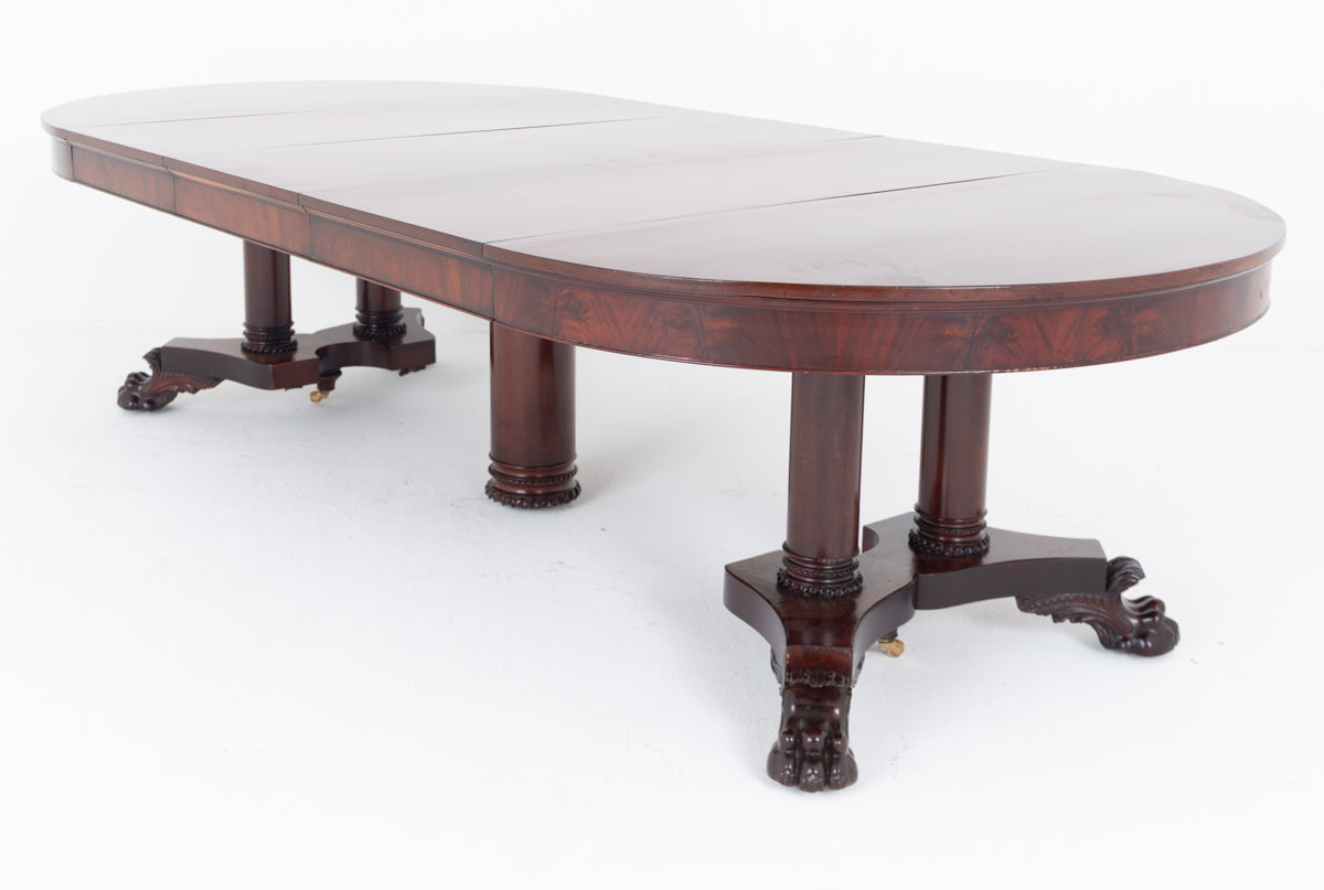 Impressive Mahogany Split Base Dining Table