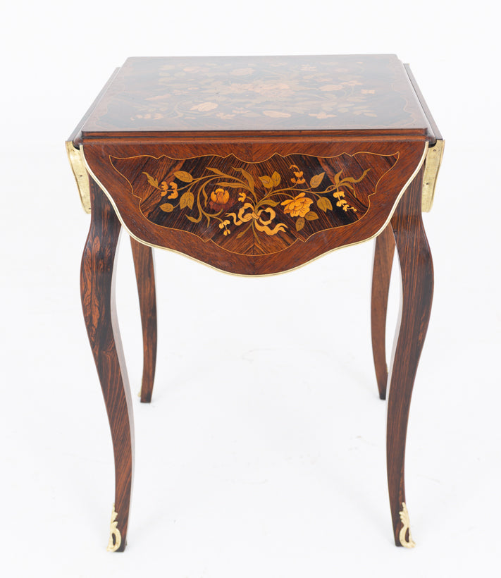 Pretty French Rosewood drop leaf Occasional Table