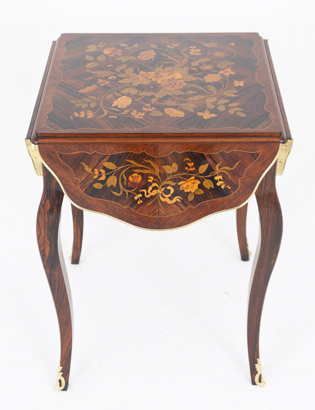 Pretty French Rosewood drop leaf Occasional Table