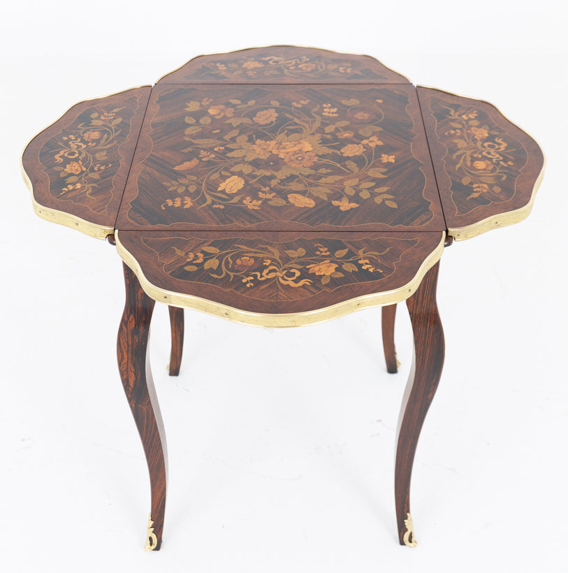 Pretty French Rosewood drop leaf Occasional Table