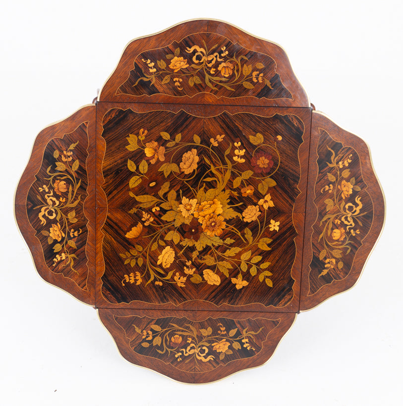 Pretty French Rosewood drop leaf Occasional Table