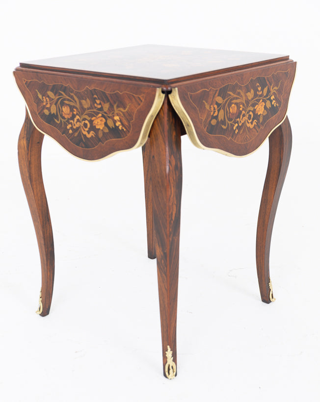 Pretty French Rosewood drop leaf Occasional Table