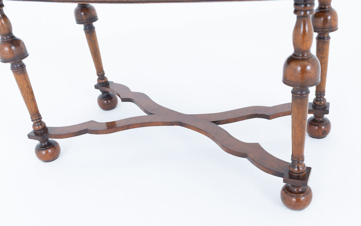 Walnut Carolean Style Side Table