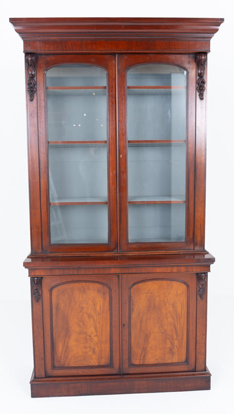 Large Victorian Mahogany Library Bookcase