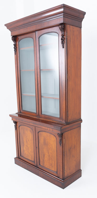 Large Victorian Mahogany Library Bookcase