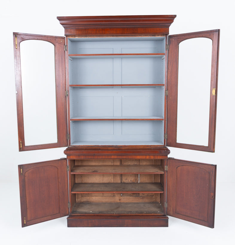 Large Victorian Mahogany Library Bookcase
