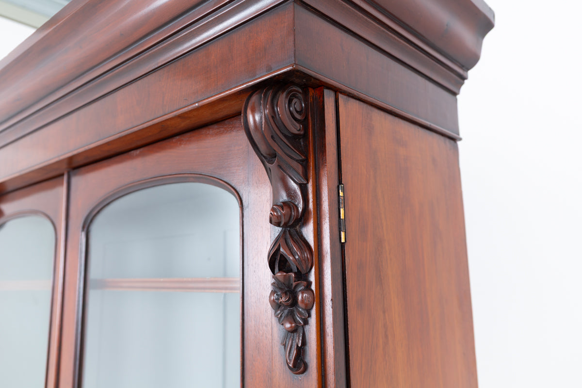 Large Victorian Mahogany Library Bookcase