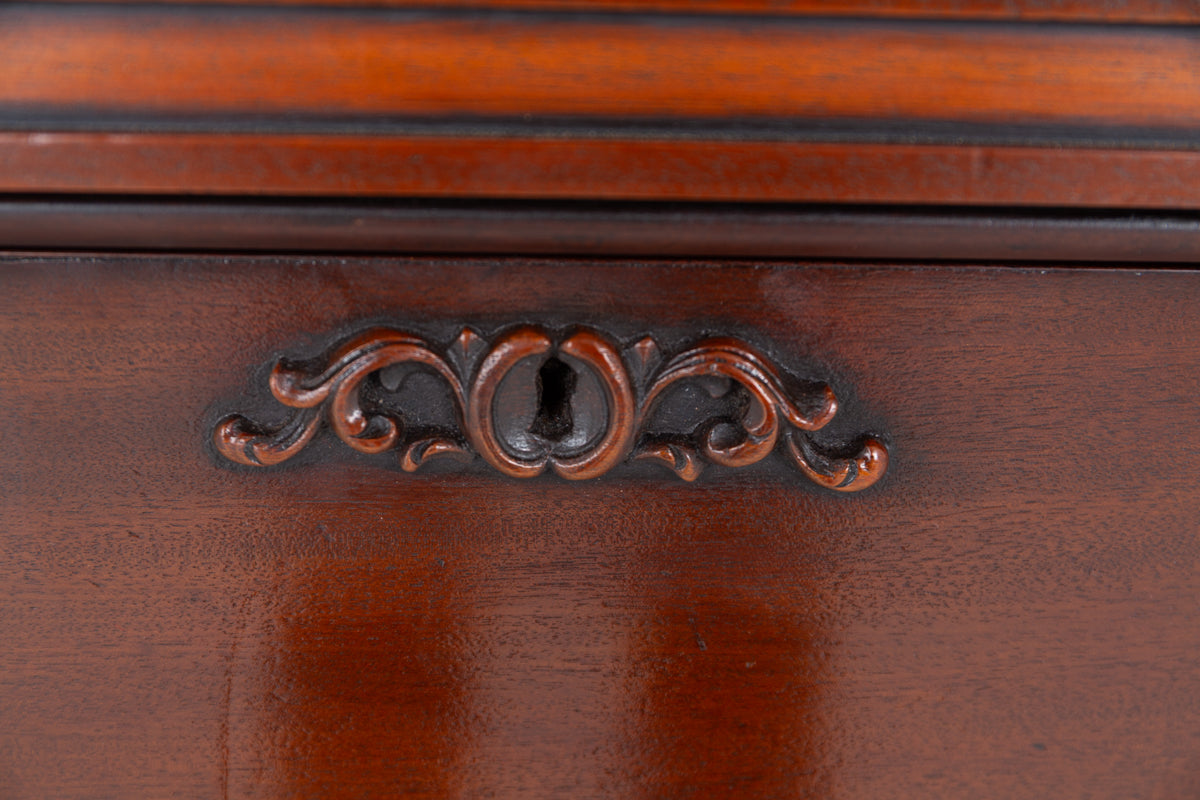 Victorian Mahogany Glazed Secretaire Bookcase