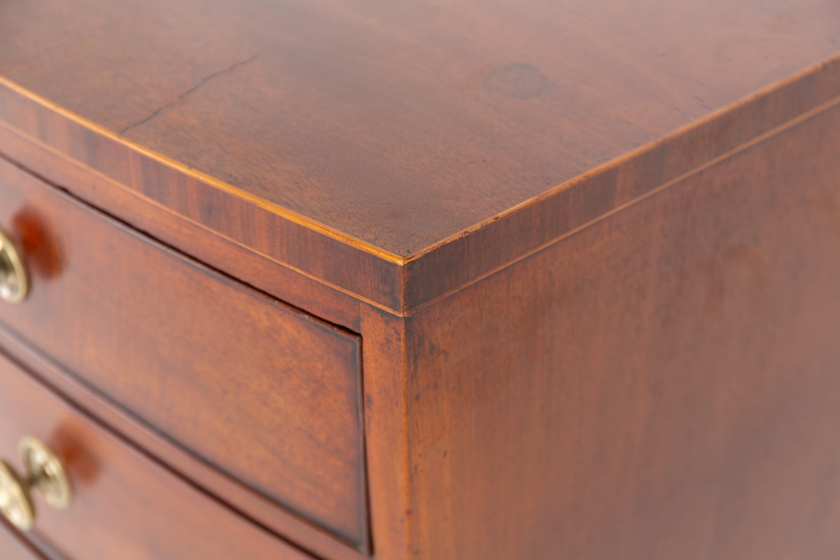 Regency Mahogany Bow Chest of Drawers