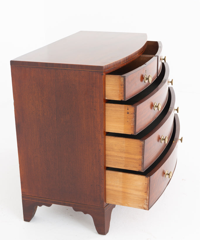 Regency Mahogany Bow Chest of Drawers