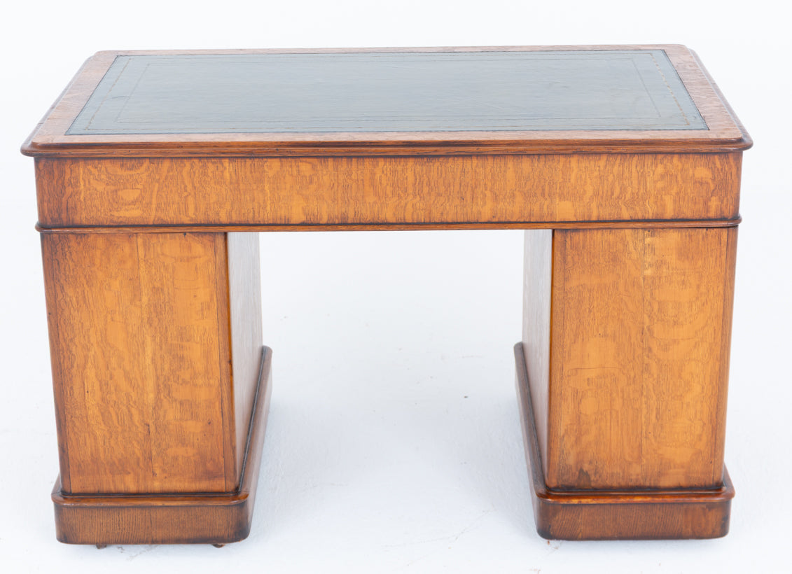 Victorian Oak Pedestal Desk