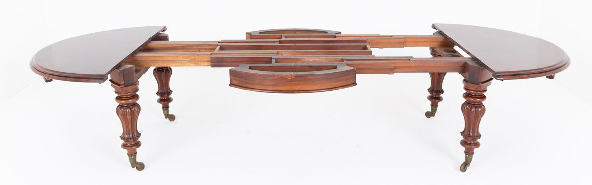 Large Victorian Mahogany Extending Dining Table