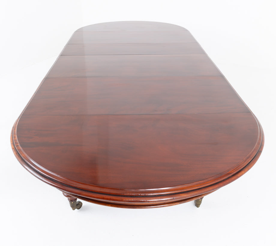 Large Victorian Mahogany Extending Dining Table
