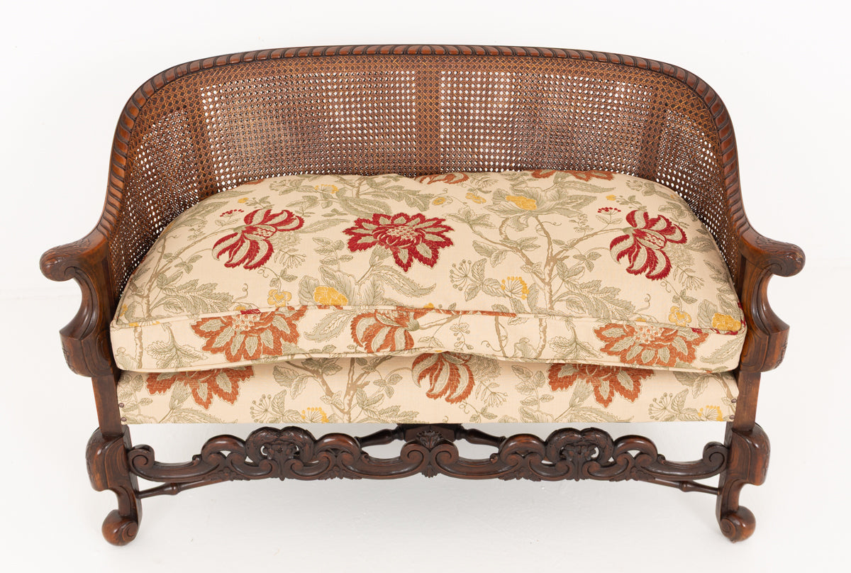 Impressive Carolean Style Mahogany Bergere Suite