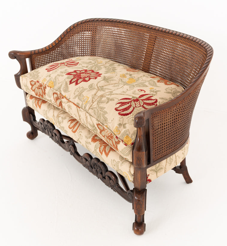 Impressive Carolean Style Mahogany Bergere Suite