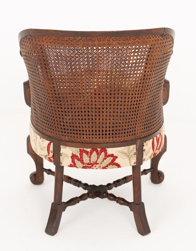 Impressive Carolean Style Mahogany Bergere Suite