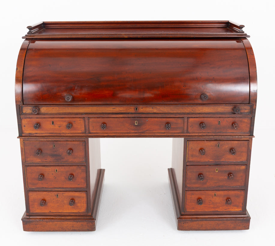 Victorian Mahogany Cylinder Desk
