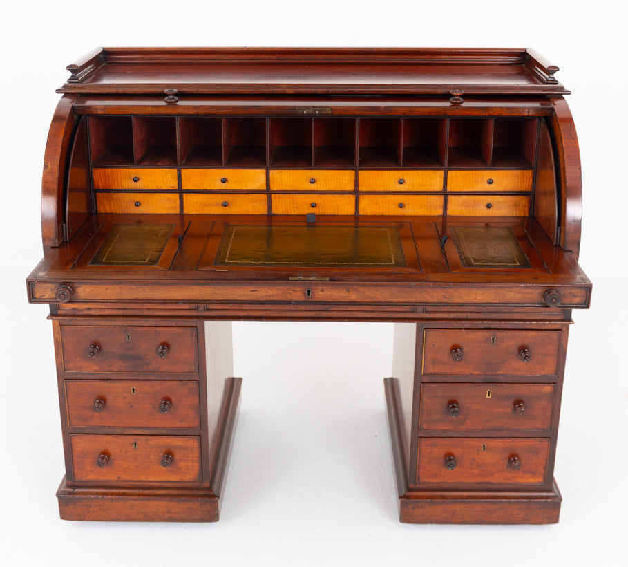 Victorian Mahogany Cylinder Desk