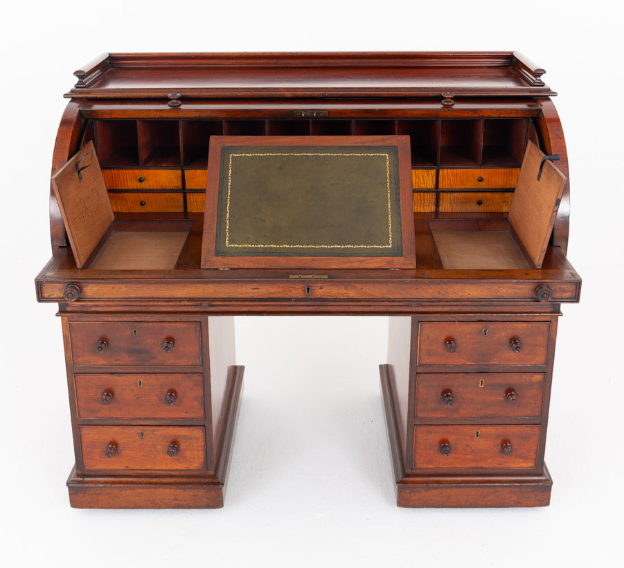 Victorian Mahogany Cylinder Desk