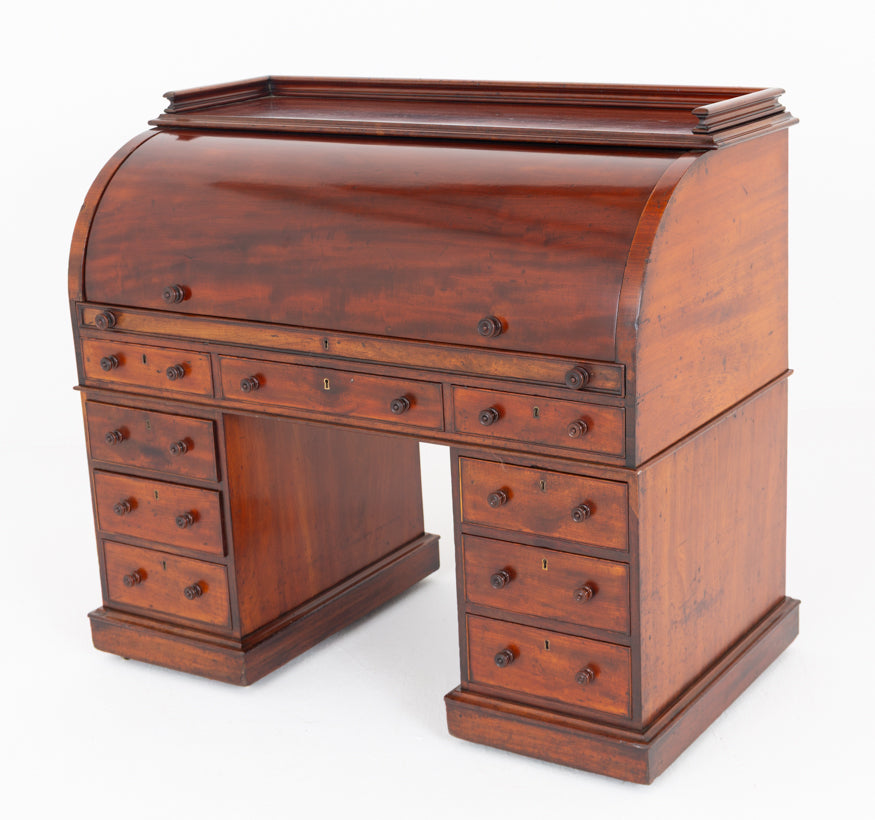 Victorian Mahogany Cylinder Desk