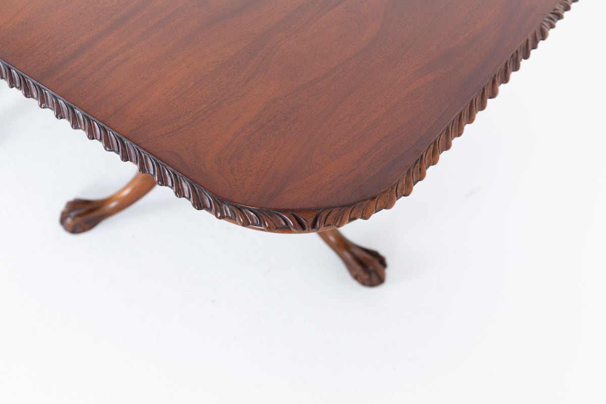 Regency Revival Mahogany Pedestal Dining Table