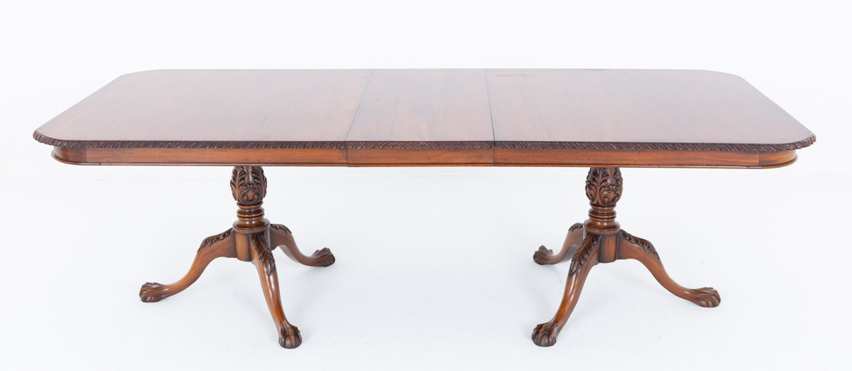 Regency Revival Mahogany Pedestal Dining Table