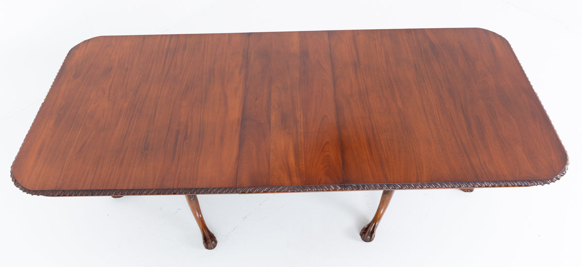 Regency Revival Mahogany Pedestal Dining Table