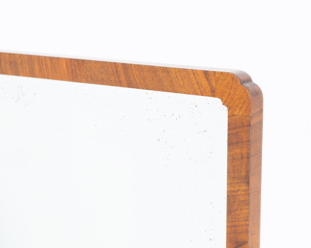 Elegant Walnut Cheval Mirror