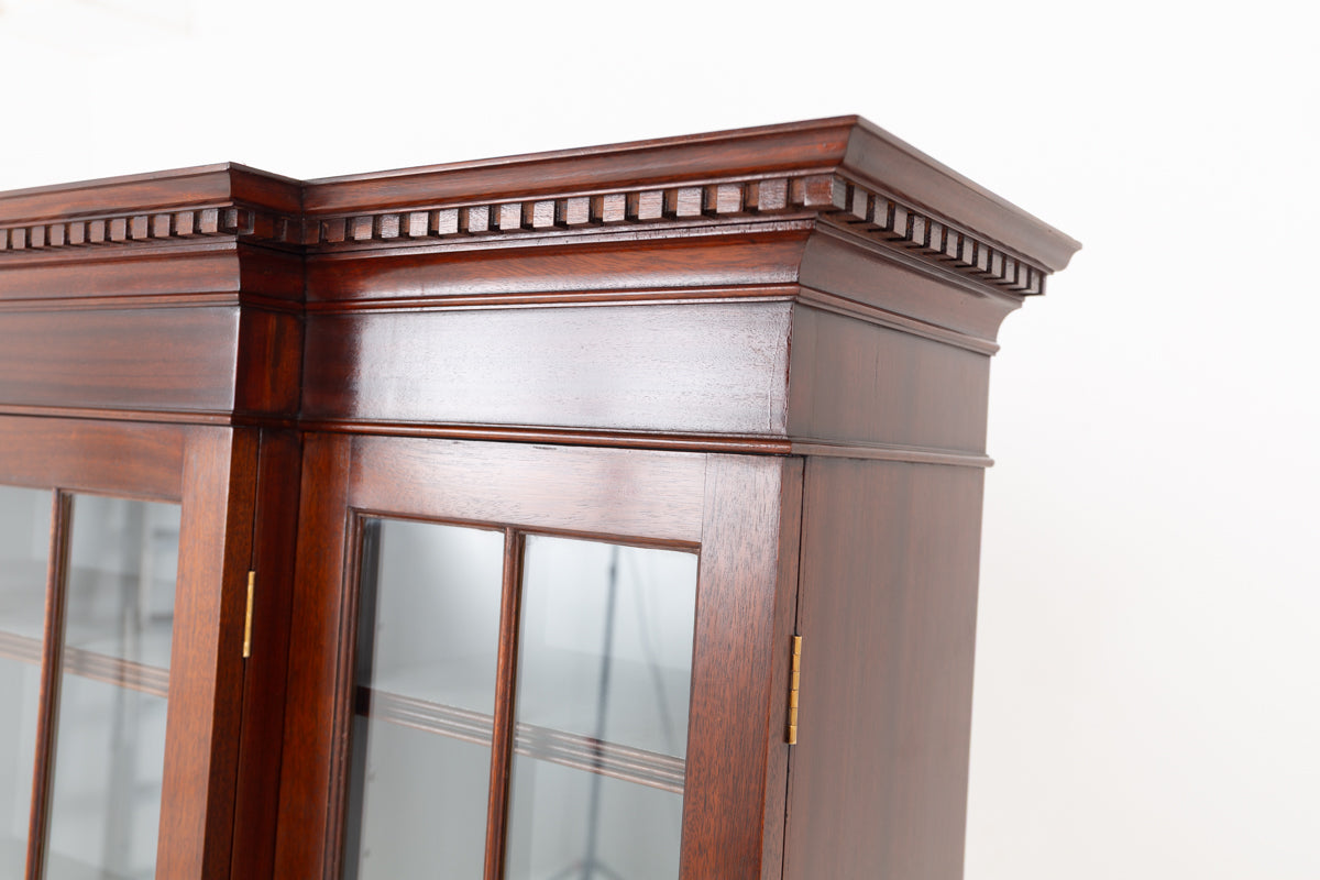 Georgian Revival Mahogany Breakfront Bookcase